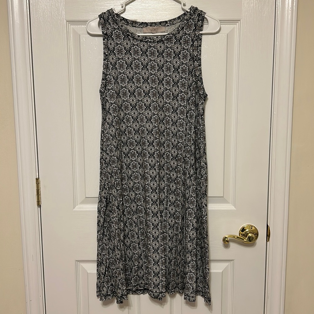 Loft Flower Pattern Swing Dress